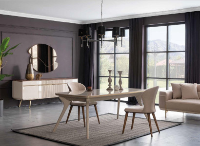 Living room suite 6 pieces. Set Chair Table Sofa Mirror Complete Furniture
